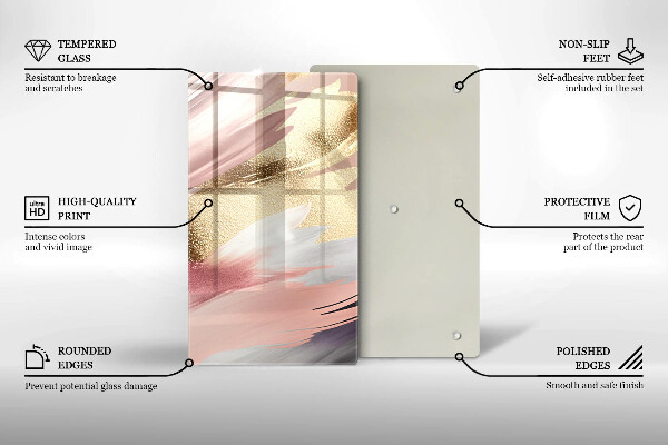 Tűzhely fedőlap Pasztell foltok