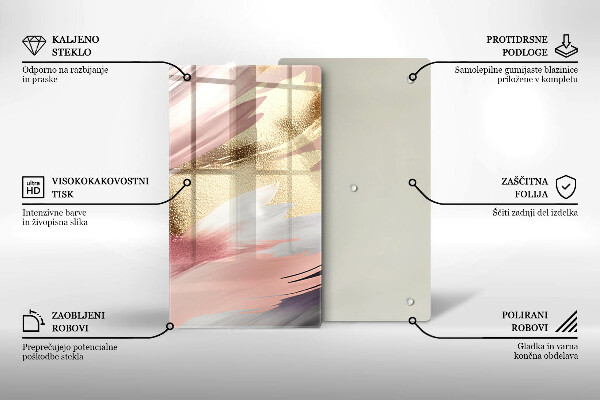 Tűzhely fedőlap Pasztell foltok