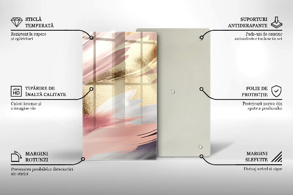 Tűzhely fedőlap Pasztell foltok