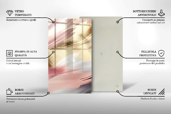 Tűzhely fedőlap Pasztell foltok