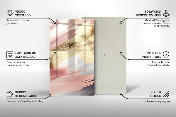 Tűzhely fedőlap Pasztell foltok