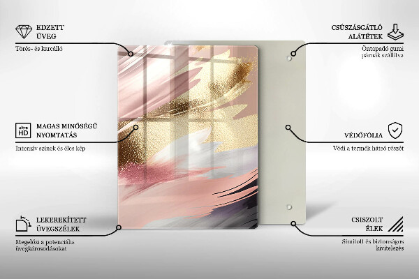 Tűzhely fedőlap Pasztell foltok