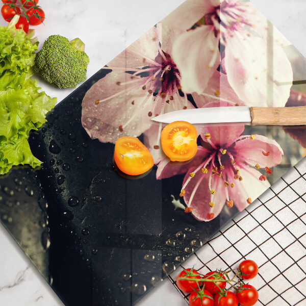 Tűzhely fedőlap Virágok zen kövek