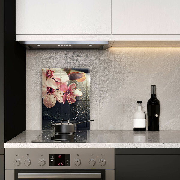 Tűzhely fedőlap Virágok zen kövek