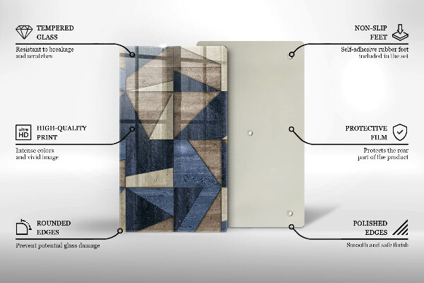 Tűzhely fedőlap Geometriai absztrakció