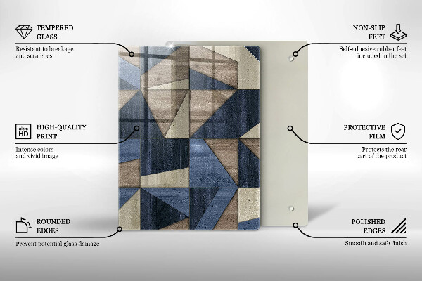 Tűzhely fedőlap Geometriai absztrakció