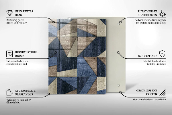 Tűzhely fedőlap Geometriai absztrakció