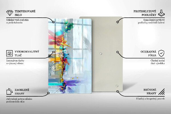 Tűzhely fedőlap Festett absztrakció