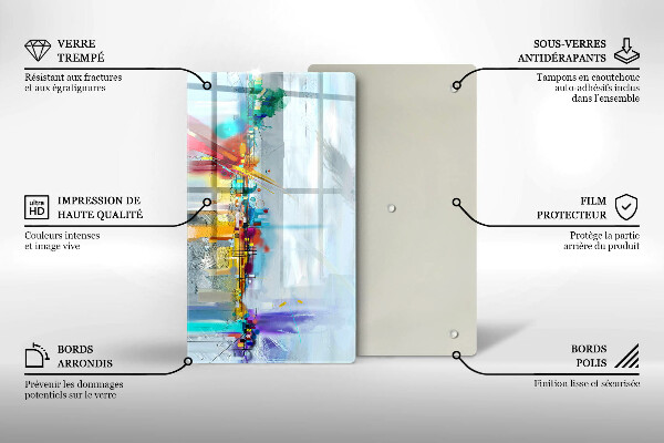 Tűzhely fedőlap Festett absztrakció