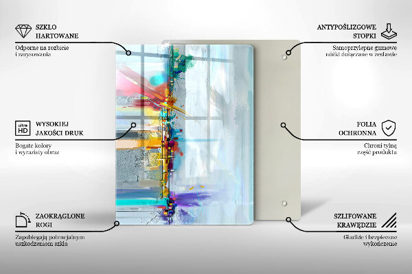 Tűzhely fedőlap Festett absztrakció