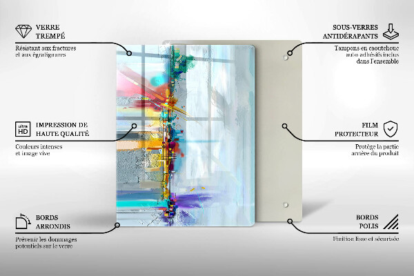 Tűzhely fedőlap Festett absztrakció