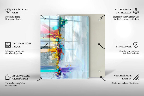 Tűzhely fedőlap Festett absztrakció