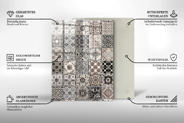 Tűzhely fedőlap Dekoratív csempe