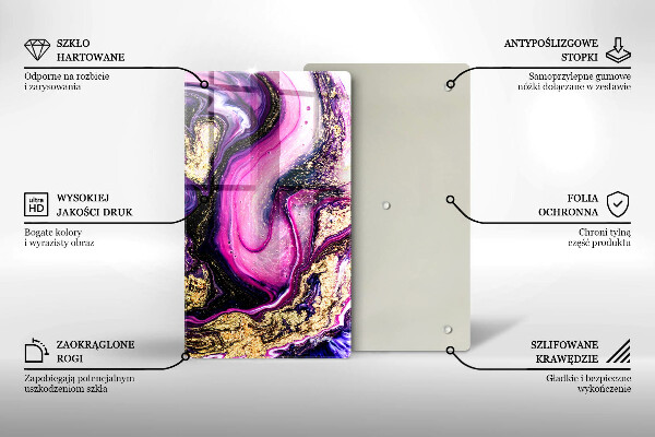 Tűzhely fedőlap Absztrakt design arany