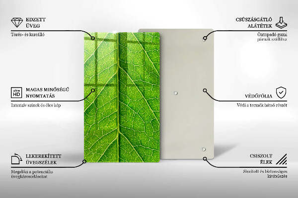 Tűzhely fedőlap Természetes levélerek