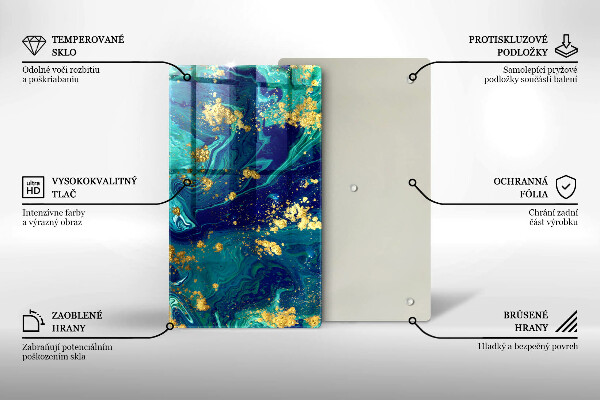 Tűzhely fedőlap Absztrakció arannyal