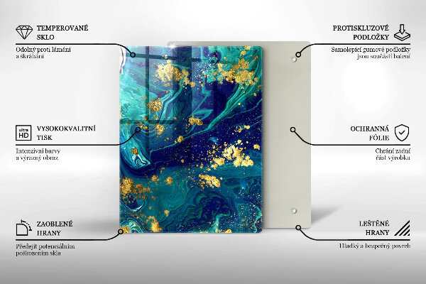 Tűzhely fedőlap Absztrakció arannyal