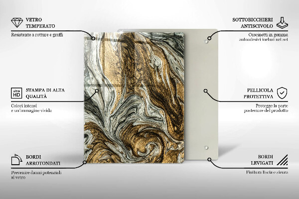 Tűzhely fedőlap Gazdag absztrakció