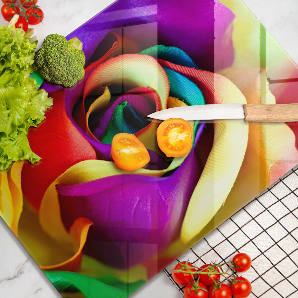 Tűzhely fedőlap Színes rózsaszirom