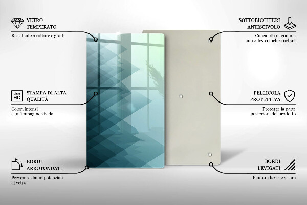 Tűzhely fedőlap Absztrakt hegyek