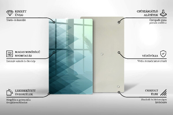 Tűzhely fedőlap Absztrakt hegyek