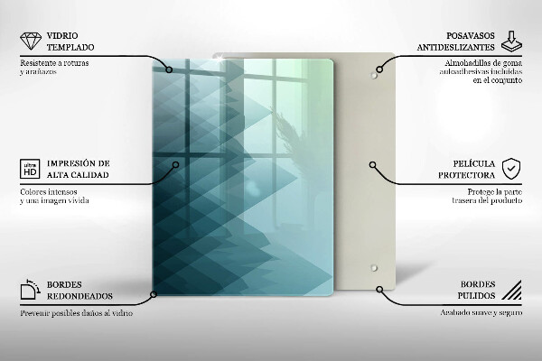 Tűzhely fedőlap Absztrakt hegyek