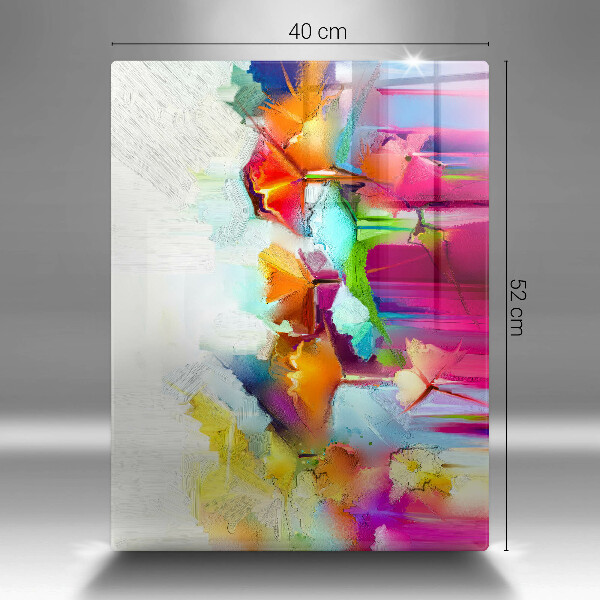 Tűzhely fedőlap Festett virágok