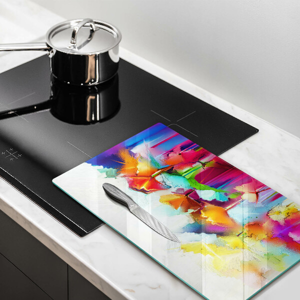 Tűzhely fedőlap Festett virágok