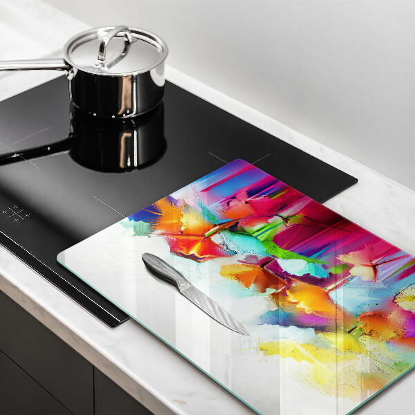 Tűzhely fedőlap Festett virágok