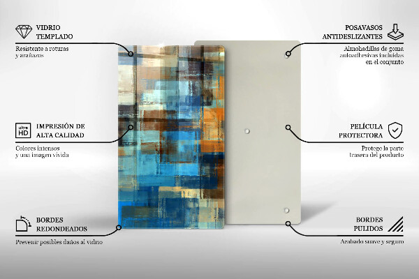 Tűzhely fedőlap Festett háttér