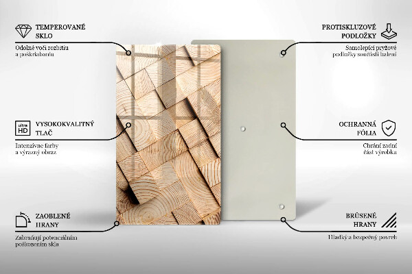 Tűzhely fedőlap Fa négyzetek