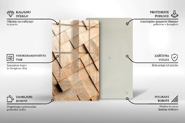 Tűzhely fedőlap Fa négyzetek