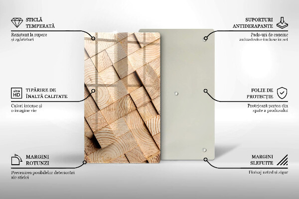 Tűzhely fedőlap Fa négyzetek