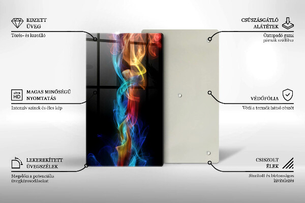 Tűzhely fedőlap Színes füst