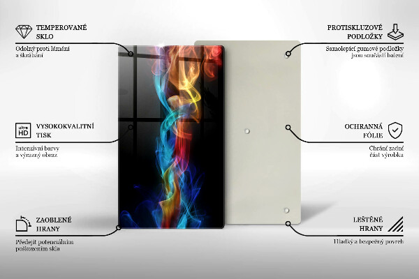 Tűzhely fedőlap Színes füst