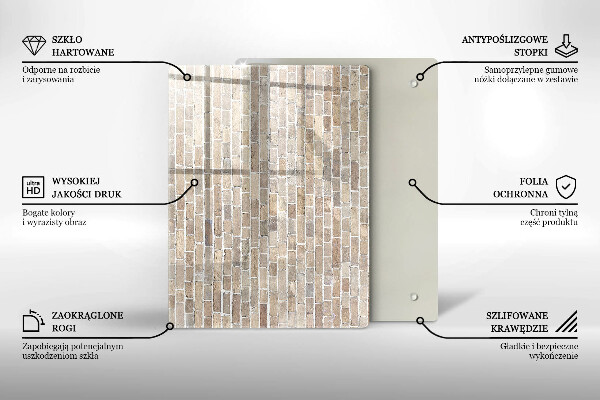 Tűzhely fedőlap Világos téglafal