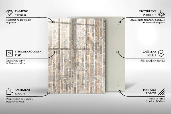 Tűzhely fedőlap Világos téglafal