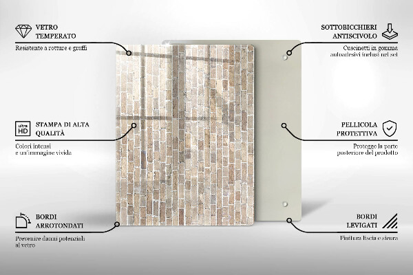 Tűzhely fedőlap Világos téglafal