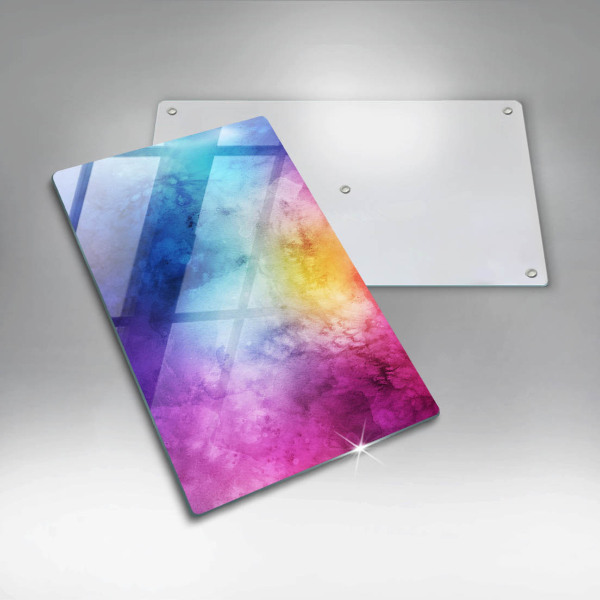 Tűzhely fedőlap Szivárvány akvarell fröccsenések