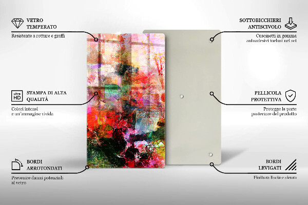 Tűzhely fedőlap Festék absztrakció