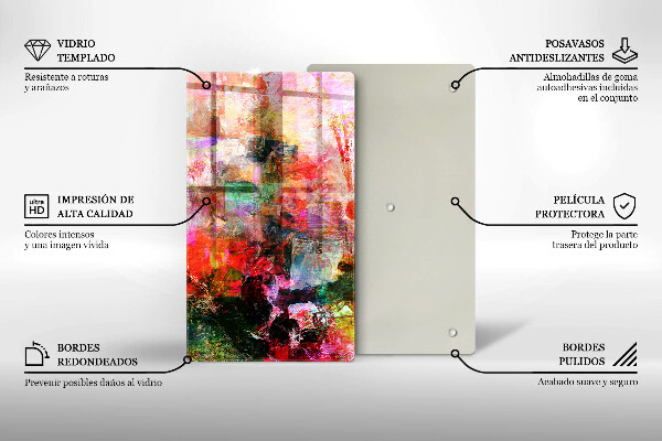 Tűzhely fedőlap Festék absztrakció