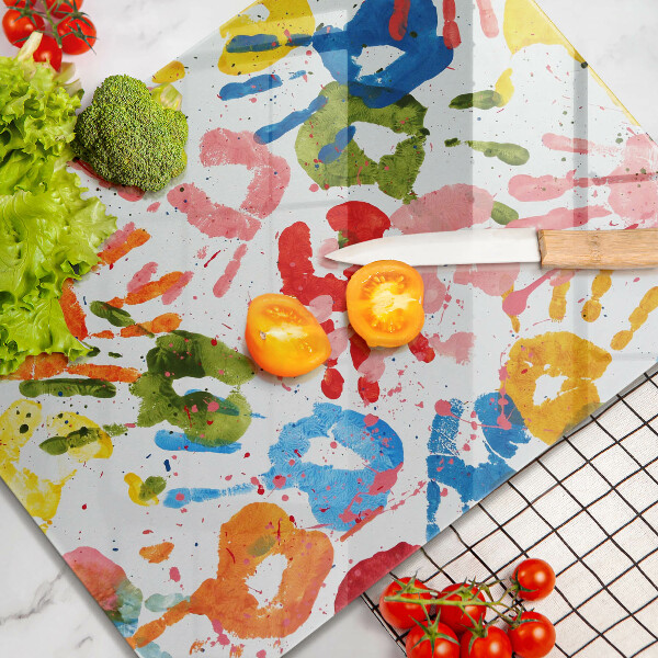 Tűzhely fedőlap Gyermek kezek nyomai