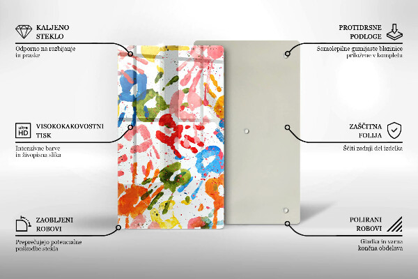 Tűzhely fedőlap Gyermek kezek nyomai