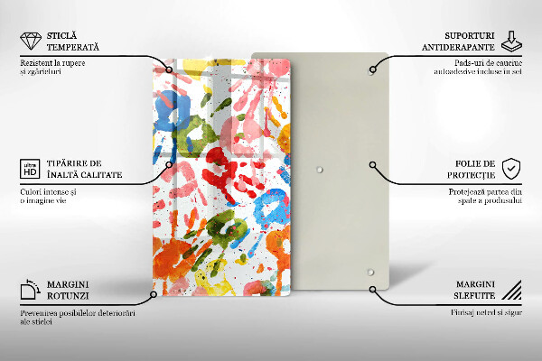 Tűzhely fedőlap Gyermek kezek nyomai