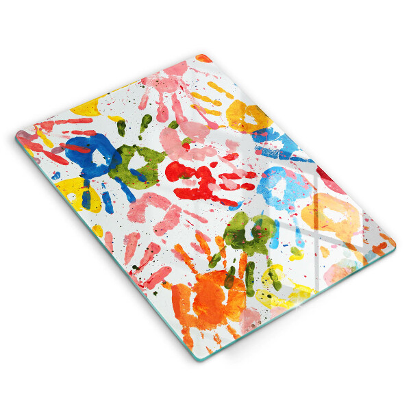 Tűzhely fedőlap Gyermek kezek nyomai