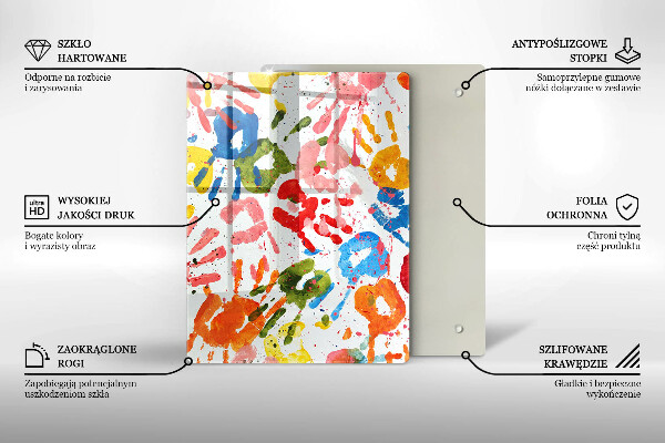 Tűzhely fedőlap Gyermek kezek nyomai