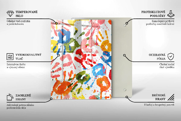 Tűzhely fedőlap Gyermek kezek nyomai