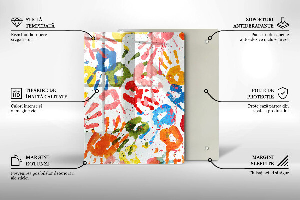 Tűzhely fedőlap Gyermek kezek nyomai