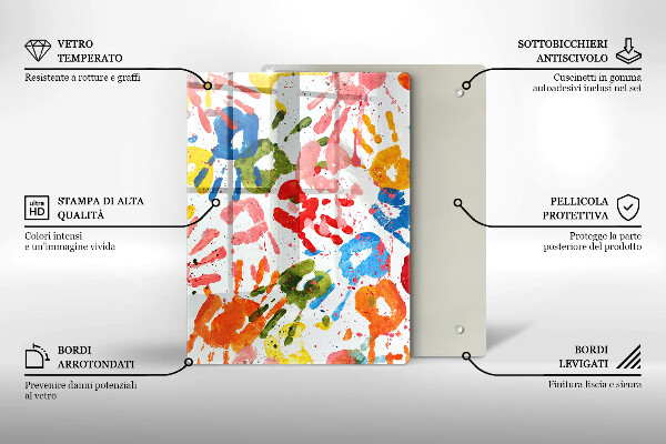 Tűzhely fedőlap Gyermek kezek nyomai