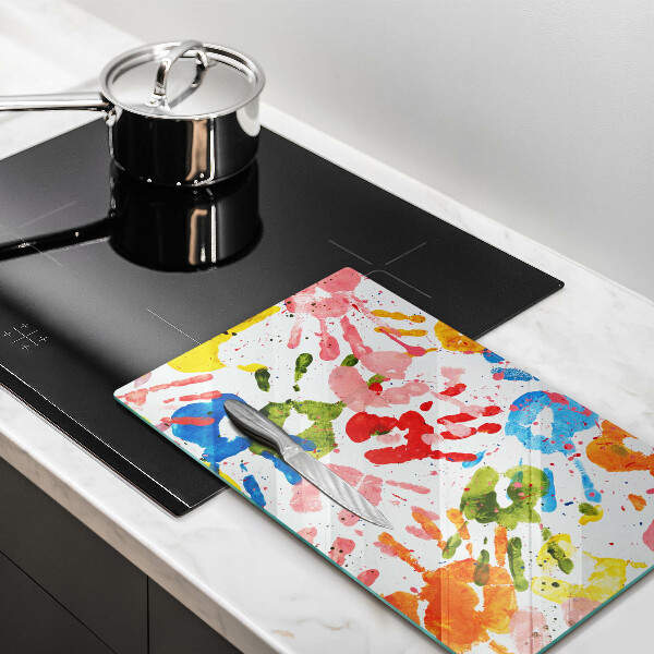 Tűzhely fedőlap Gyermek kezek nyomai